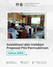 Sosialisasi dan Validasi Proposal PSU Permukiman Tahun 2026